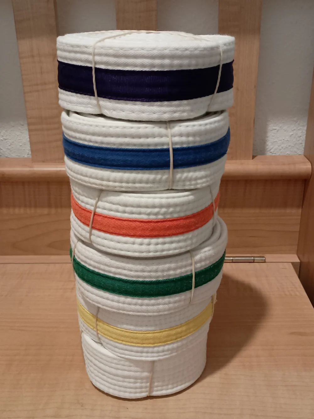 Lot Of 6 Pre Owned Karate Belts Size 0 Martial Belts 140 cm Or 55 Inches